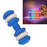 Juguete para perros para mascotas Limpieza de dientes Masticar mancuernas Juguetes con forma de caucho suave no tóxico, tamaño grande, longitud: 15 cm, 15cm(Blue)