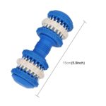 Juguete para perros para mascotas Limpieza de dientes Masticar mancuernas Juguetes con forma de caucho suave no tóxico, tamaño grande, longitud: 15 cm, 15cm(Blue) - Imagen 2