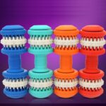 Juguete para perros para mascotas Limpieza de dientes Masticar mancuernas Juguetes con forma de caucho suave no tóxico, tamaño grande, longitud: 15 cm, 15cm(Blue) - Imagen 3