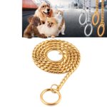 Collares para mascotas Correa para el cuello para mascotas Banda para el cuello para perros Cadena de serpiente Cadena para perros Collar para perros con cadena de metal sólido, Longitud: 60 cm, 60cm