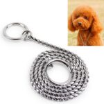 50cm x 4 mm Pet Cadena P Collares para mascotas Correa para el cuello para mascotas Banda para el cuello para perros Cadena de serpiente Cadena para perros Collar para perros