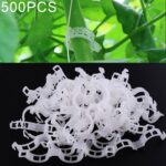 500 PCS 25mm Plástico Fijo Clip de corbata Colgante Grúa Carpeta Vines Planta Clip fijo