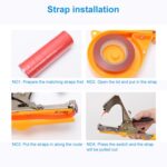 Herramienta de cinta agrícola, máquina de atado manual, herramienta de cinta para plantas de jardín, máquina encintadora, máquina de cinta adhesiva, Adhesive Tape Machine(Yellow) - Imagen 4