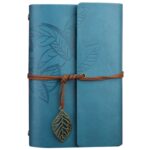 Cuaderno de diario de viaje de hojas sueltas con patrón de hojas de otoño retro creativo, tamaño: M, M