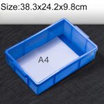Caja de material multifunción gruesa Caja de herramientas de caja de piezas de plástico plana nueva, tamaño: 38,3 cm x 24,2 cm x 9,8 cm, 38.3cm x 24.2cm x 9.8cm