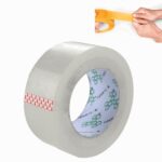 Rollo de cinta adhesiva para embalaje, sellado de paquete, 12 Uds., 45mm de ancho y 15mm de espesor, 45mm Width 15mm Thickness (Clear White)