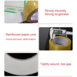 Rollo de cinta adhesiva para embalaje, sellado de paquete, 12 Uds., 45mm de ancho y 15mm de espesor, 45mm Width 15mm Thickness (Clear White) - Imagen 5