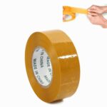 Rollo de cinta adhesiva para embalaje, sellado de paquete, 12 Uds., 45mm de ancho y 15mm de espesor, 45mm Width 15mm Thickness (Yellow)