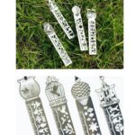 5 PCS Delicate Hollow Out Pattern Bookmark Marcador de metal ultrafino Regla de cinta Marcadores de moda para material de oficina escolar, Entrega de patrón aleatorio - Imagen 2