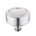 Cabezal de ducha con rociador superior presurizado redondo, chapado en aluminio, extraíble y lavable, tamaño: 82 mm, Pattern A