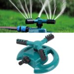 Boquilla giratoria automática para jardín Aspersor automático giratorio de 360 ​​grados Boquilla de riego para césped de jardín Boquilla de riego con conector de manguera de agua de 3/4 pulgadas