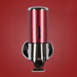 Dispensador manual de ducha de hotel Botella de jabón y champú líquido para lavar montada en la pared, Capacidad: 500 ml, 500ml/Dark Red