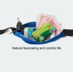 Bolsa de cintura única de tela de cuero sintético de alta elasticidad impermeable para deportes al aire libre multifuncional con tira reflectante nocturna, entrega de color aleatorio - Imagen 4