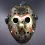 Máscara de Jason gruesa y fresca para fiesta de Halloween, Gold - Imagen 2