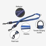 Pet Telescopic Buffer Cuerda de tracción doble Cuerda trenzada reflectante de nailon, Pequeño, Longitud: 70 cm, Entrega de colores aleatorios - Imagen 5