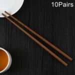 10 pares de palillos antideslizantes de madera de hierro natural