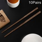 10 pares de palillos antideslizantes de wengué natural