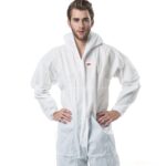 3M 4515 Traje de chorro de arena a prueba de polvo, antiestático, blanco, de una pieza, con tapa, tamaño: XL