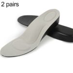 2 pares de plantillas de aumento de altura deportiva transpirables de PU de 2,5 cm, tamaño: L