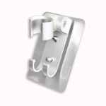 Soporte de cabezal de ducha de aluminio espacial de 2 piezas Soporte de ducha de baño ajustable sin rastros - Imagen 3