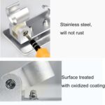 Soporte de cabezal de ducha de aluminio espacial de 2 piezas Soporte de ducha de baño ajustable sin rastros - Imagen 5