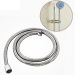 2 uds 1,5 m tubo flexible de manguera de ducha de acero inoxidable con interbloqueo doble interfaz de cobre tubo de agua de baño anti ráfaga