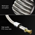 2 uds.Tubo de manguera de cabezal de ducha de acero inoxidable Flexible de 3 m, interfaz de cobre de interbloqueo doble, tubería de agua de baño antiexplotación - Imagen 3