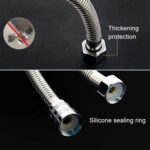 2 uds.Tubo de manguera de cabezal de ducha de acero inoxidable Flexible de 3 m, interfaz de cobre de interbloqueo doble, tubería de agua de baño antiexplotación - Imagen 4