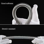 2 uds.Tubo de manguera de cabezal de ducha de acero inoxidable Flexible de 3 m, interfaz de cobre de interbloqueo doble, tubería de agua de baño antiexplotación - Imagen 5