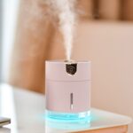 Humidificador atomizador con patrón de agua con carga USB WT-H16 con luces nocturnas de colores, capacidad del tanque de agua: 300 ml