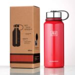 Botella deportiva portátil de gran capacidad con taza de aislamiento térmico de acero inoxidable al vacío de 610ml, 610ml - Imagen 3