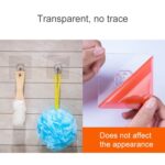 10 Uds PVC + acero inoxidable fino forma de ciruela gancho adhesivo sin costuras impermeable transparente fuerte gancho de palo cocina soporte de pared - Imagen 3