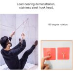 10 Uds PVC + acero inoxidable fino forma de ciruela gancho adhesivo sin costuras impermeable transparente fuerte gancho de palo cocina soporte de pared - Imagen 4