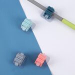 Ganchos de almacenamiento para fregona montados en la pared, palo antiadherente, herramientas de almacenamiento de cepillos para cocina y baño, 2 uds. - Imagen 2