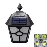 Lámpara de pared LED hexagonal retro solar Luz exterior Control de sensor Luz de paisaje