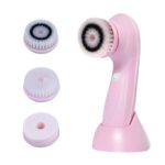 3 en 1 Carga USB Limpieza electrónica Instrumento de belleza facial Poros Nariz Espinilla Cepillo de limpieza facial, 3 in 1