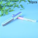 10 Uds. Pulidor de limas de uñas con barra de pulido de siete caras para uñas de manos y pies