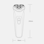 XIAOMI ORIGINAL VOLTAJE VOLTAJE Universal Ajuste a prueba de agua Triple Rotary Doble Anillo Hoja de afeitado Cabeza de afeitar eléctrica Afeitadora recargable para hombres - Imagen 3
