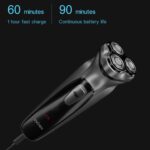 XIAOMI ORIGINAL VOLTAJE VOLTAJE Universal Ajuste a prueba de agua Triple Rotary Doble Anillo Hoja de afeitado Cabeza de afeitar eléctrica Afeitadora recargable para hombres - Imagen 5