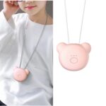 Mini purificador de aire de eliminación de iones negativos PM2.5 de formaldehído con cuello estilo oso para niños