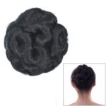 Peluca con cabeza de bola, horquilla de flor, bolsa para el pelo, diadema para peluca para novia, 1#
