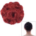 Peluca con cabeza de bola, horquilla de flor, bolsa para el pelo, diadema para peluca para novia, 04C#