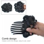 Peluca con cabeza de bola, horquilla de flor, bolsa para el pelo, diadema para peluca para novia, 04C# - Imagen 3