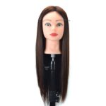 Práctica disco pelo trenzado cabeza de maniquí peluca estilo recorte modelo de cabeza, Marron