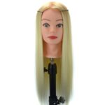 Práctica disco pelo trenzado cabeza de maniquí peluca estilo recorte modelo de cabeza, Beige