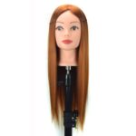 Práctica disco pelo trenzado cabeza de maniquí peluca estilo recorte modelo de cabeza, Brown
