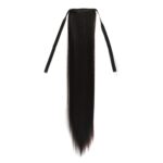 Peluca estilo vendaje con cola de caballo de pelo largo y liso natural para mujer, longitud: 60 cm, 60cm - Imagen 2
