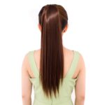 Peluca estilo vendaje con cola de caballo de pelo largo y liso natural para mujer, longitud: 60 cm, 60cm - Imagen 4