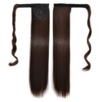 10 # peluca invisible sin costuras estilo vendaje peluca de pelo largo y recto cola de caballo