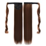 12 # peluca invisible sin costuras estilo vendaje peluca de pelo largo y recto cola de caballo - Imagen 2